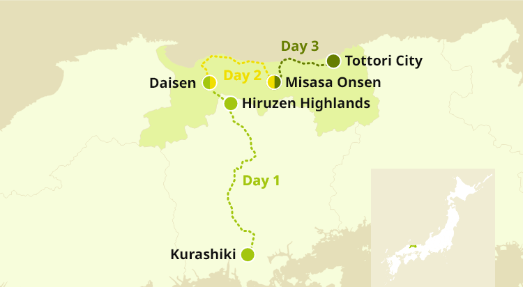 Tottori road trip Map