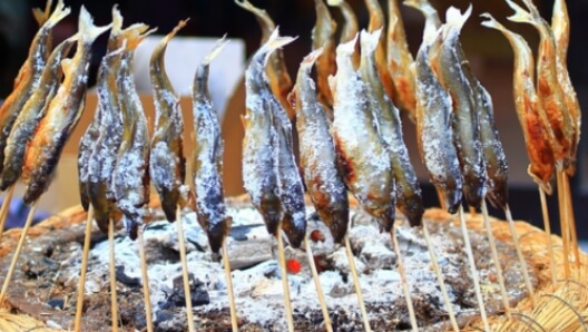 Traditional Japanese Charcoal Grilled Ayi Sweetfish