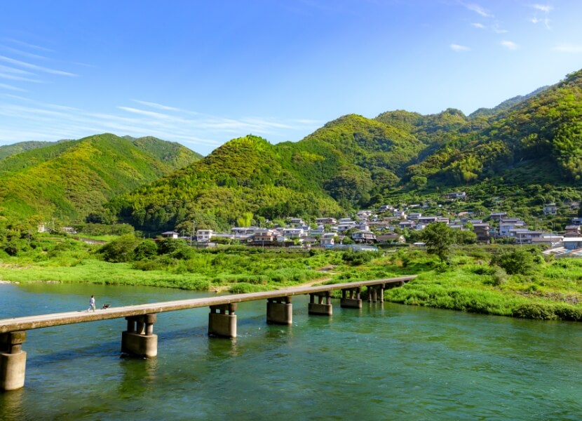 Asoo Chinkabashi Bridge Shikoku Japan