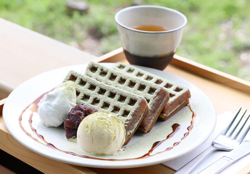 Tea and Match Desserts at Cha Cafe Asunaro Shikoku Japan