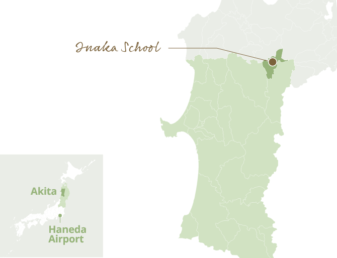 Inaka school at Akita Map